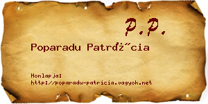 Poparadu Patrícia névjegykártya