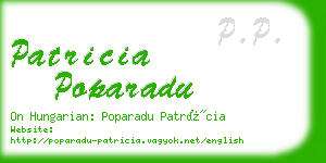 patricia poparadu business card